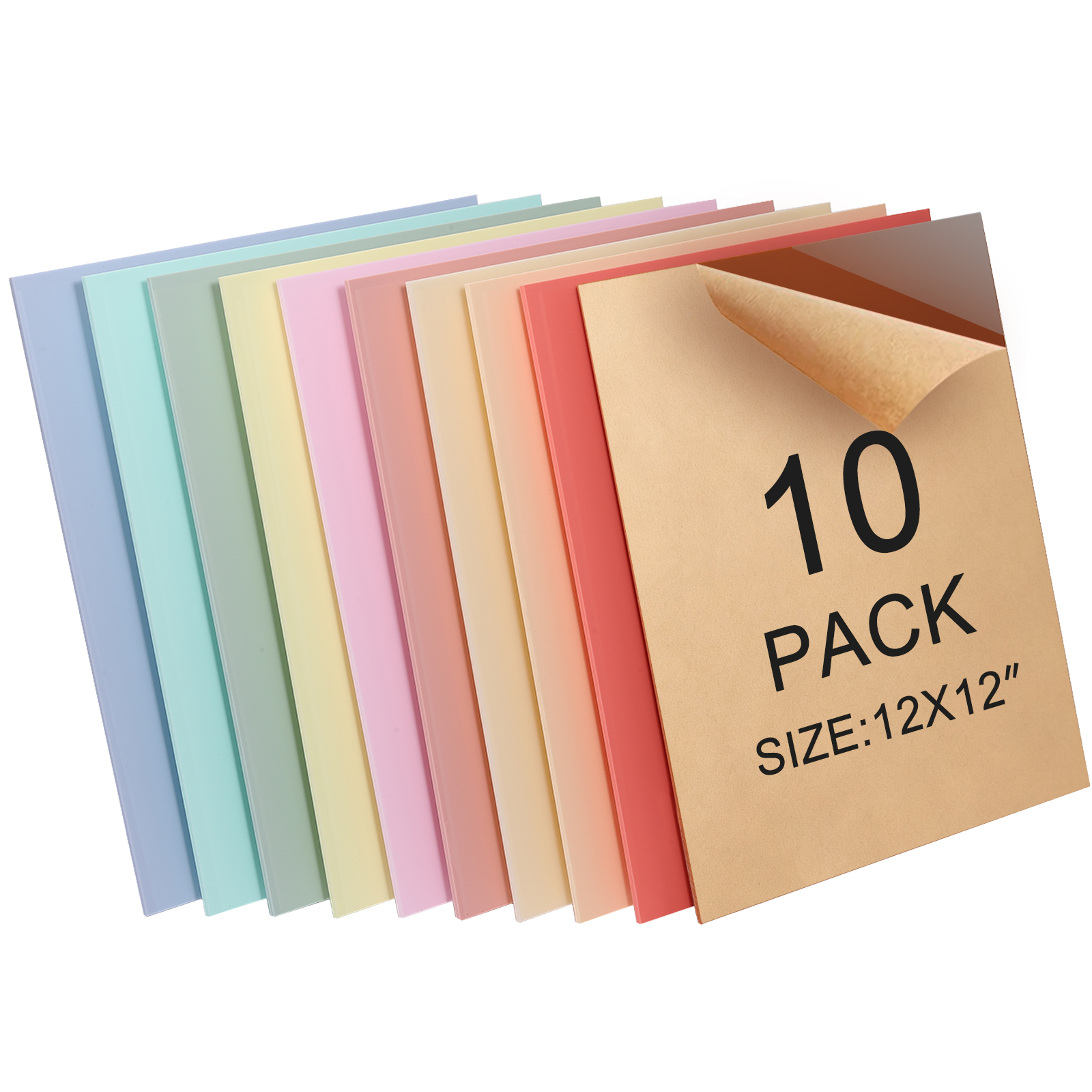 DAMOYE 10-pack standard set of pastel cast acrylic sheets.
