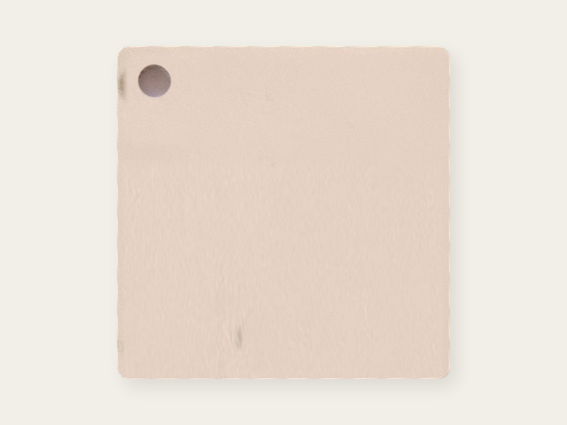 Matte-side photograph of Soft Ivory opaque DAMOYE pastel cast acrylic.