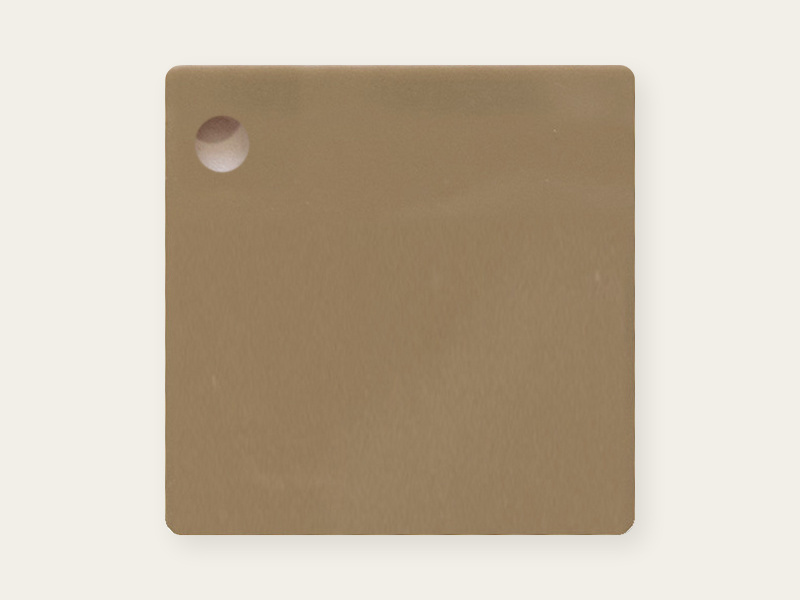 Matte-side photograph of Olive Taupe opaque DAMOYE pastel cast acrylic.