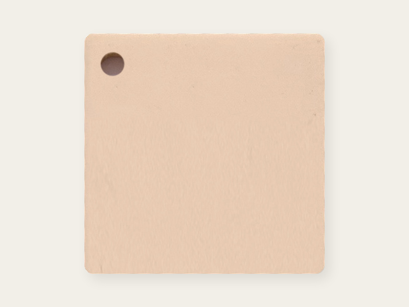 Matte-side photograph of Peach Chiffon opaque DAMOYE pastel cast acrylic.
