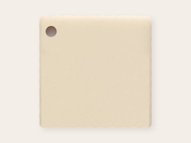 Matte-side photograph of Egg Shell opaque DAMOYE pastel cast acrylic.