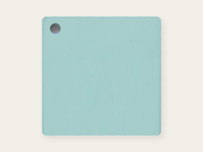 Matte-side photograph of Peppermint opaque DAMOYE pastel cast acrylic.