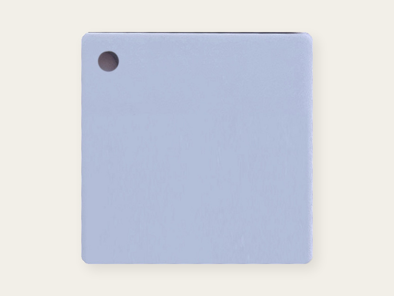 Matte-side photograph of Ice opaque DAMOYE pastel cast acrylic.