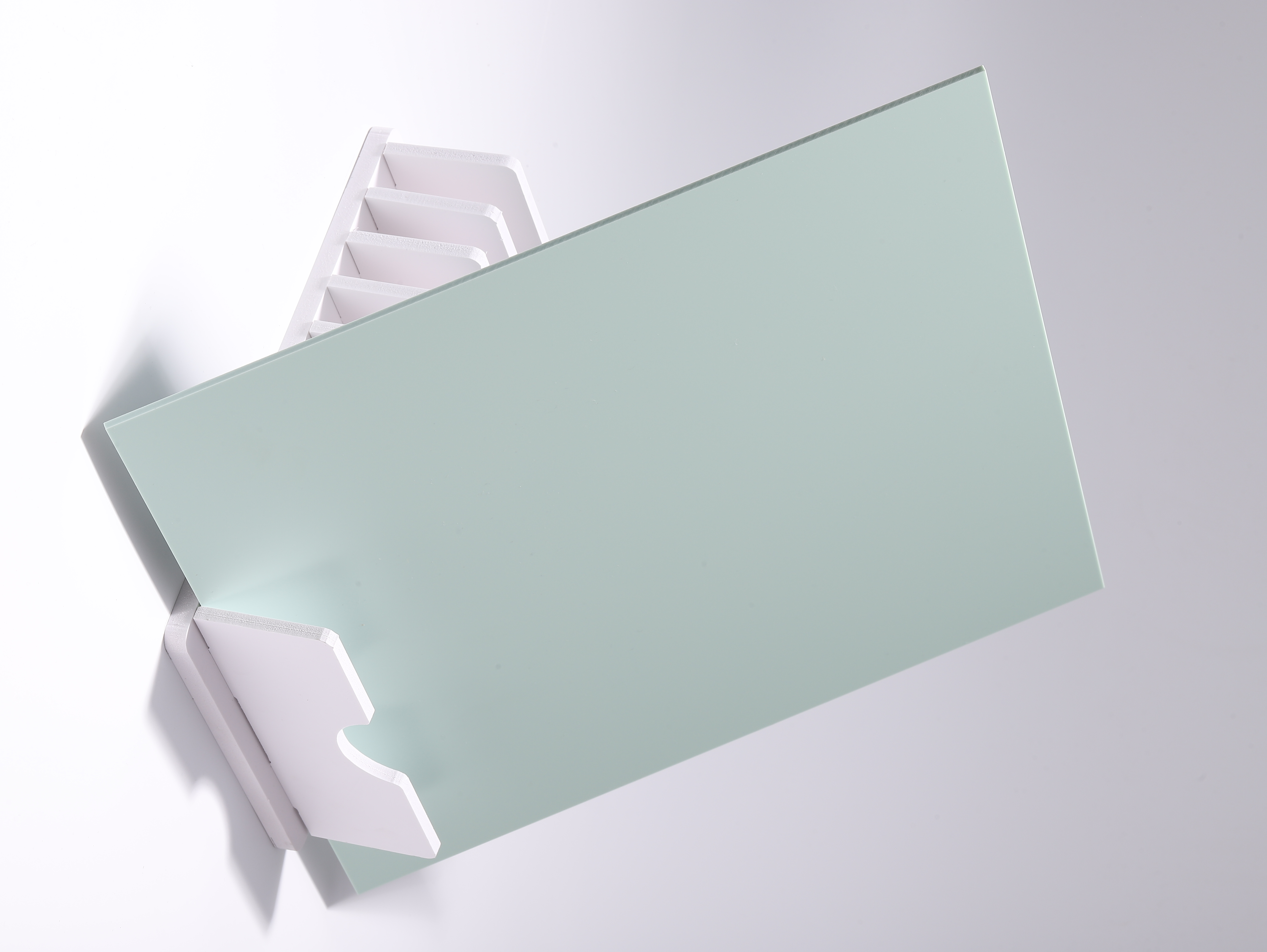 Studio photograph of a Macaron opaque DAMOYE pastel cast acrylic sheet.